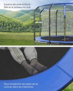 Cheap SONGMICS Trampoline Ø 183 cm bleu
