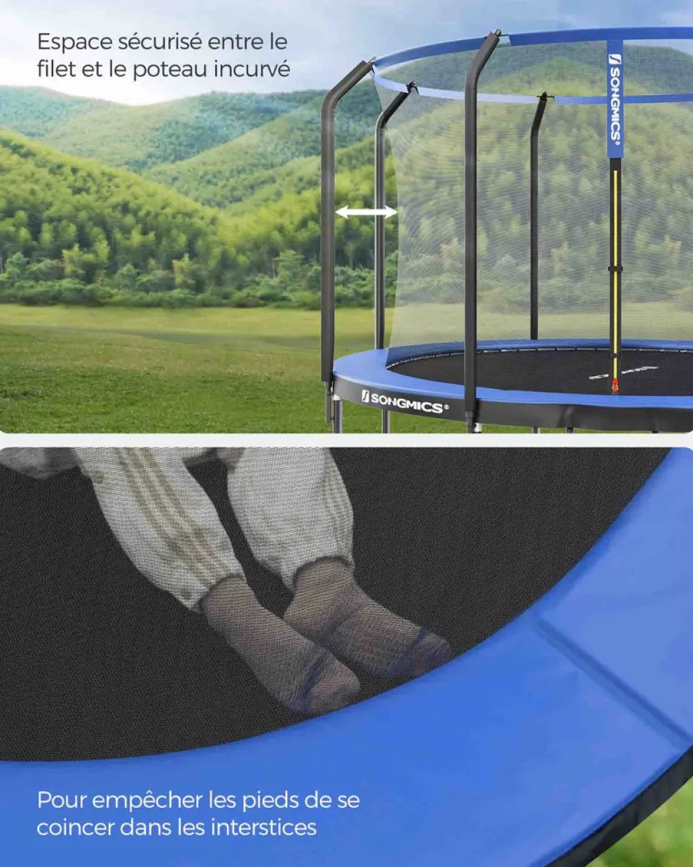 Cheap SONGMICS Trampoline Ø 183 cm bleu