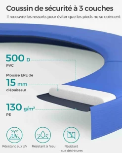 Cheap SONGMICS Trampoline Ø 183 cm bleu