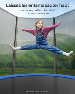 Clearance SONGMICS Trampoline Ø 427 cm noir bleu
