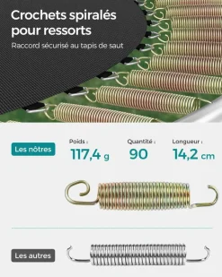 Discount SONGMICS Trampoline Ø 244 cm noir vert