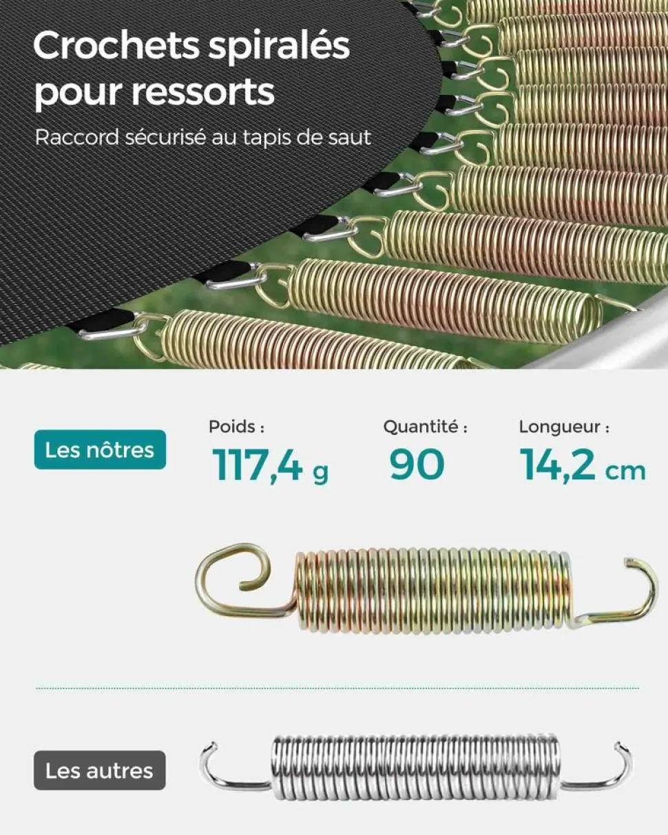 Discount SONGMICS Trampoline Ø 244 cm noir vert