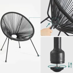 Cheap SONGMICS Transat XXL noir