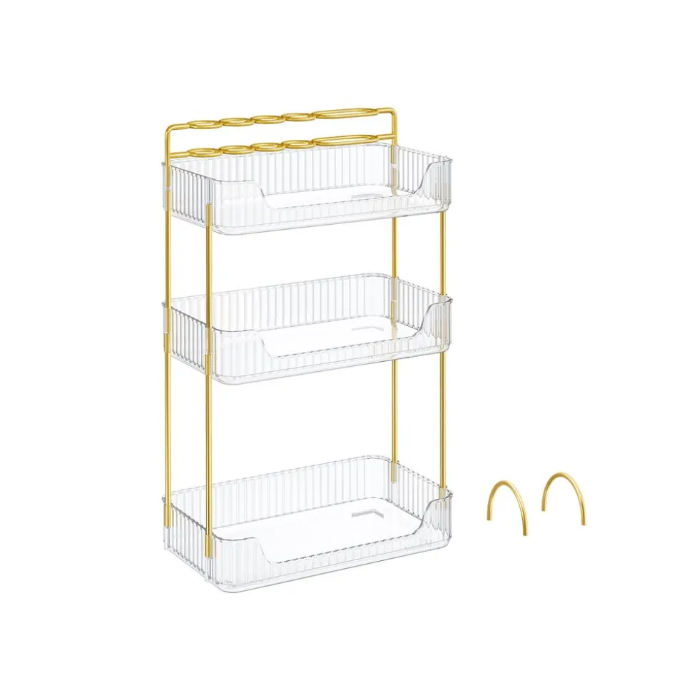 Hot SONGMICS Valise de maquillage 4-en-1 Argent