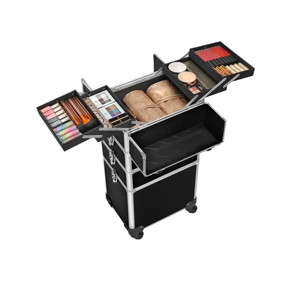 Flash Sale SONGMICS Valise de maquillage 4-en-1 Noir