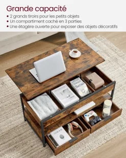 Clearance SONGMICS Valise de maquillage haute Noir