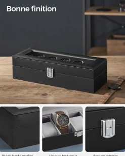 Store SONGMICS Valise de maquillage noir