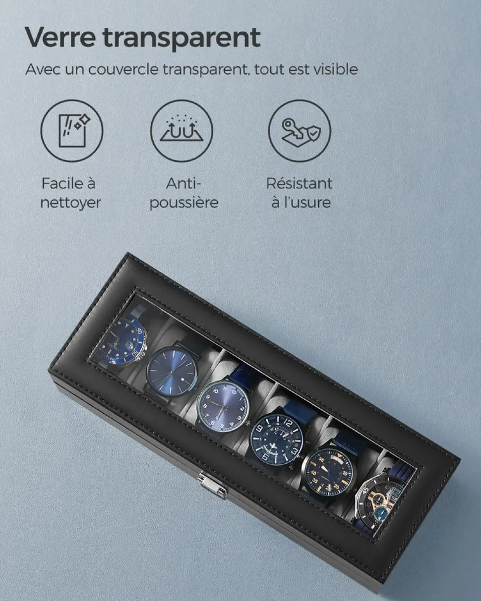 Store SONGMICS Valise de maquillage noir