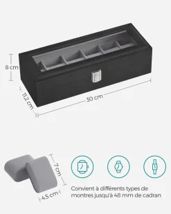 Store SONGMICS Valise de maquillage noir