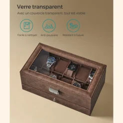 Store SONGMICS Valise maquillage croco Noir