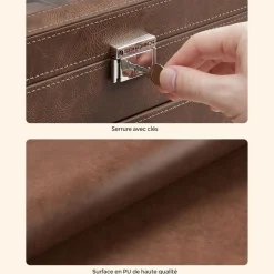 Store SONGMICS Valise maquillage croco Noir