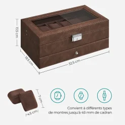 Store SONGMICS Valise maquillage croco Noir