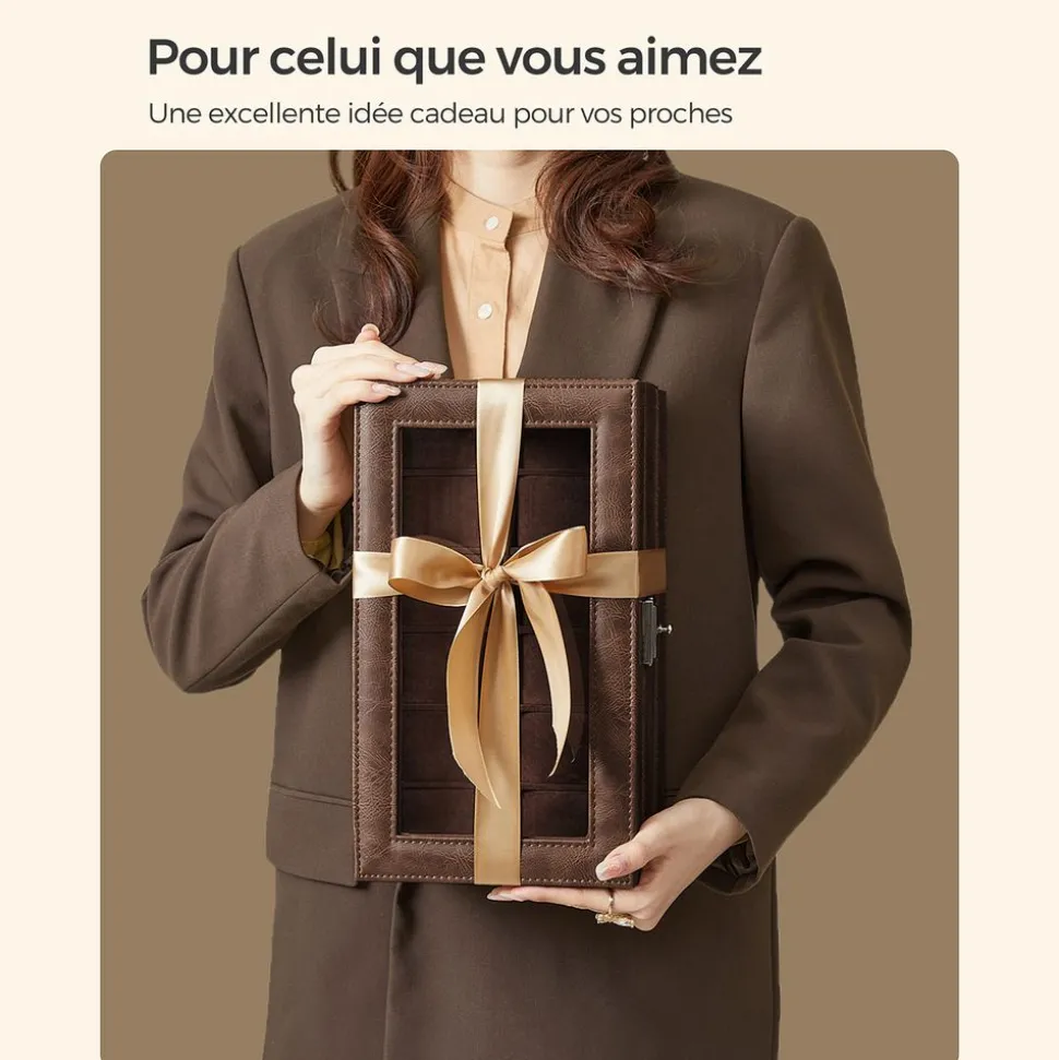 Store SONGMICS Valise maquillage croco Noir