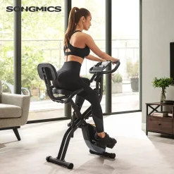 Store SONGMICS Vélo d’appartement noir et gris