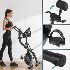 Store SONGMICS Vélo d’appartement noir et gris